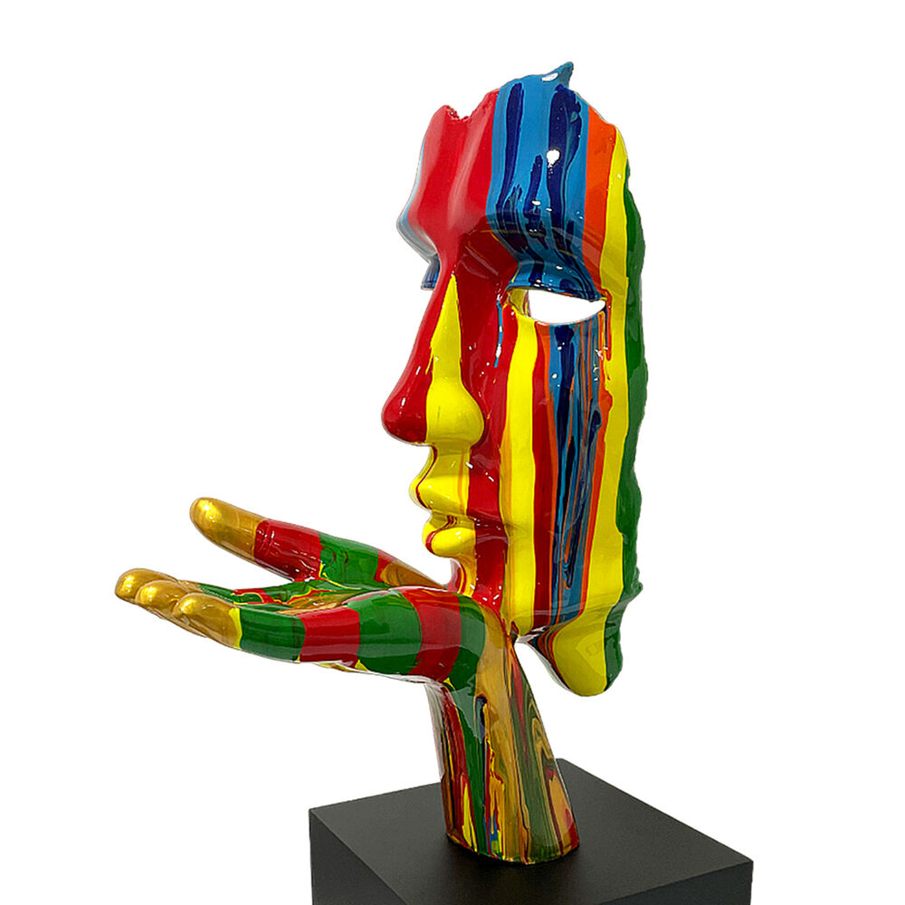 Adorno Deco Escultura Rostro Abstracto Blowing Kisses 55 Cm image number 3.0