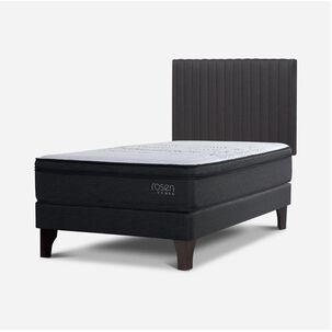 Cama Europea Rosen Tempo / 1.5 Plazas / Base Normal + Respaldo
