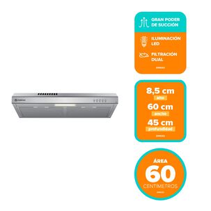 Campana De Cocina Extractora 60cm Gran Poder Succi&oacute;n Dm6ss