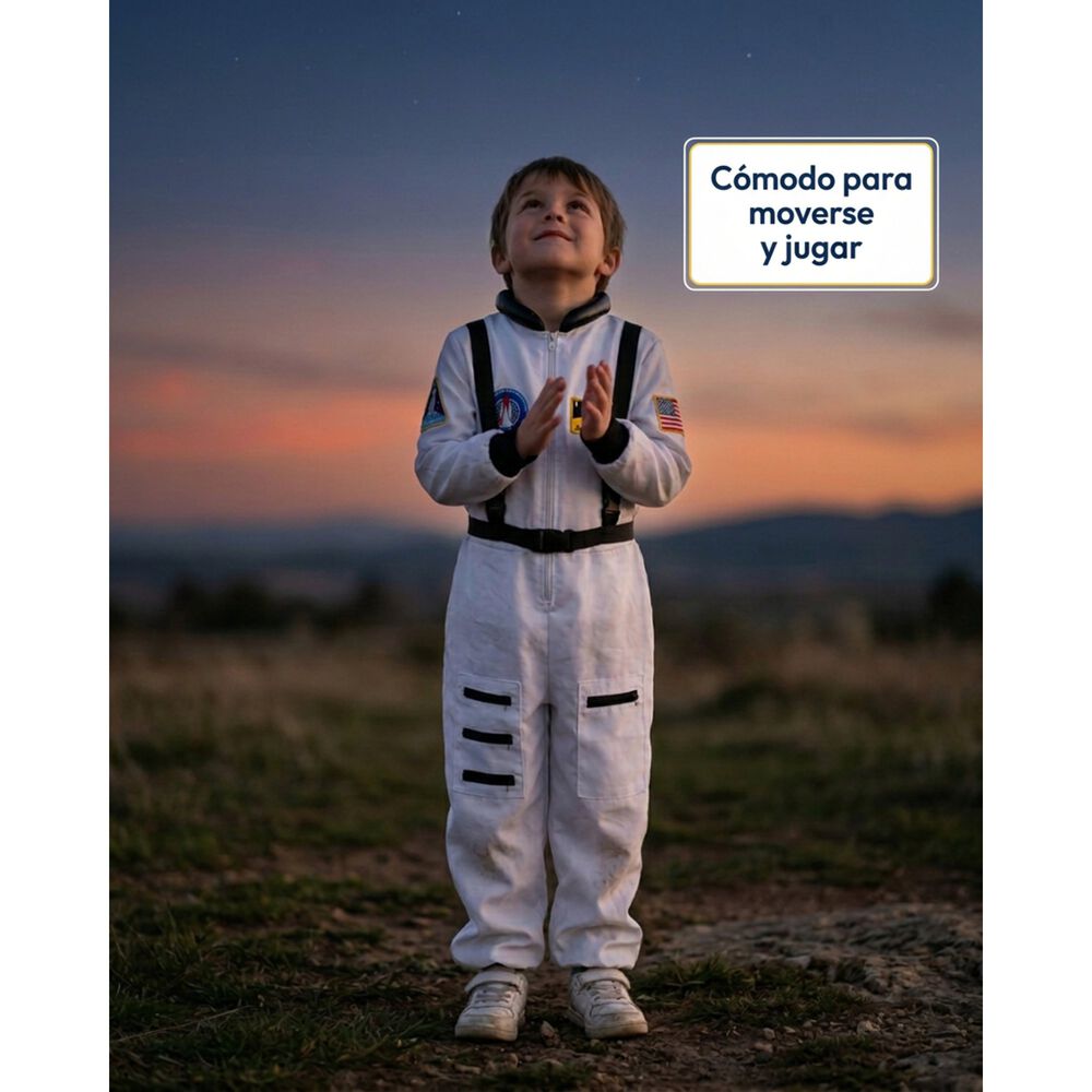Disfraz Astronauta Cosplay Juego Rol Traje Espacial Ni&ntilde;os image number 7.0