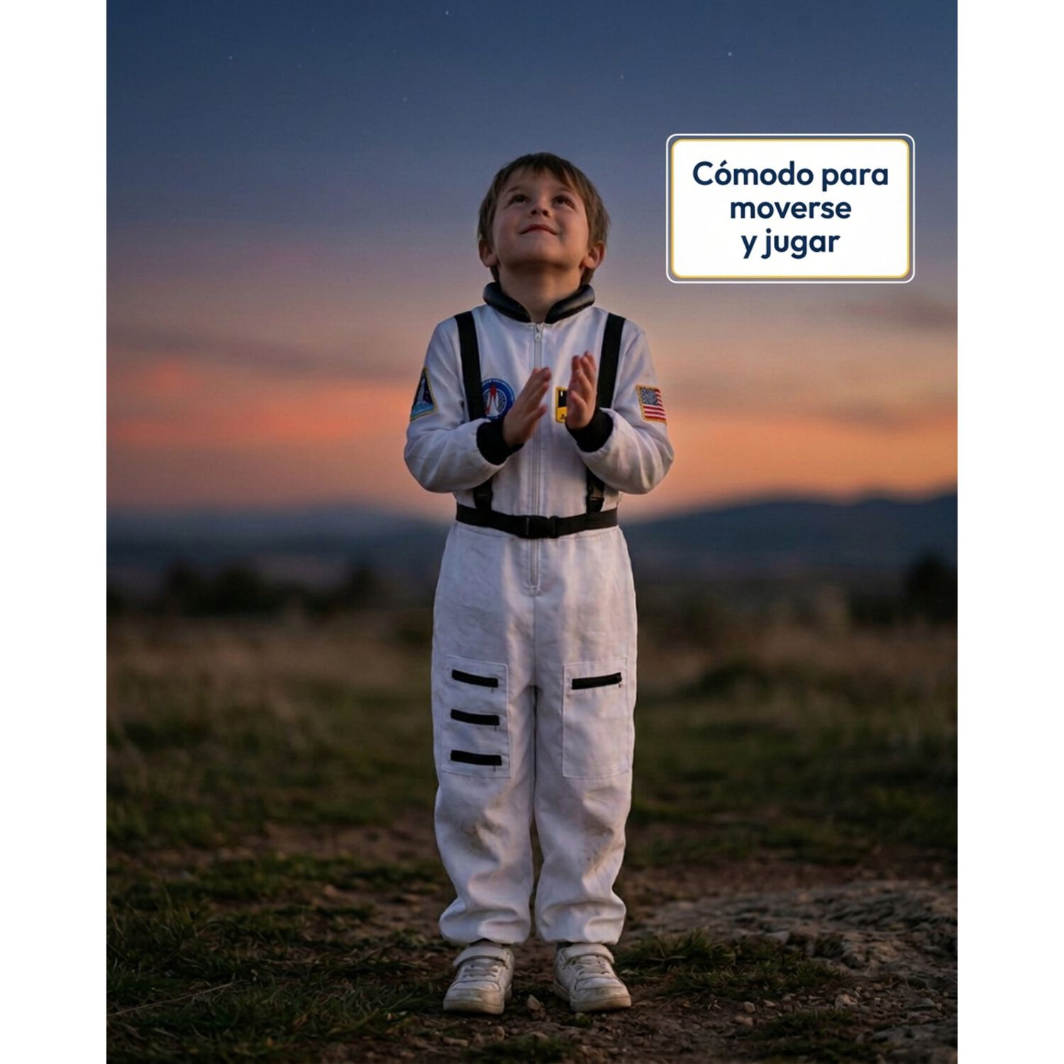 Disfraz Astronauta Cosplay Juego Rol Traje Espacial Ni&ntilde;os image number 7.0