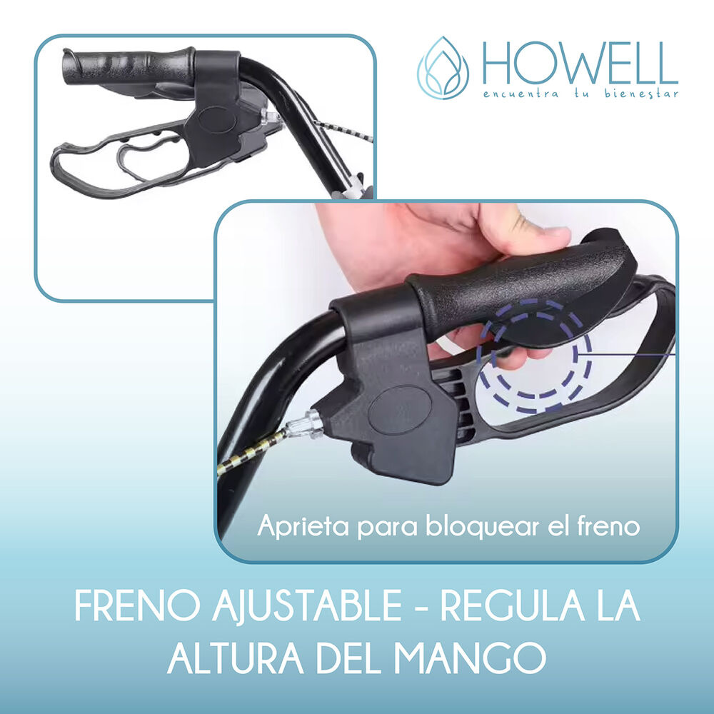 Burrito Ortopedico Andador Howell 4 Ruedas Freno Y Asiento image number 5.0