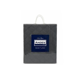 Quilt Andes Liso Gris 1.5 Plazas