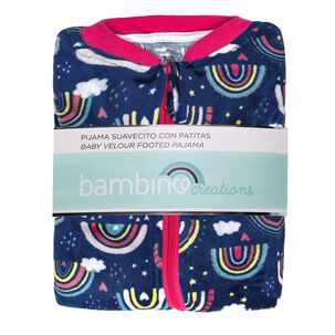 Piezas Pijama Suavecito Bambino Creations Arcoiris Azul