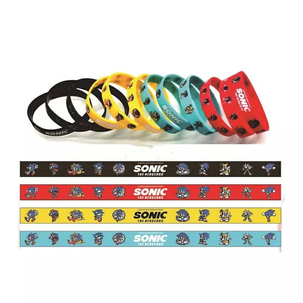 Pack 10 Pulseras Sonic Para Sorpresas Cumplea&ntilde;os image number 0.0