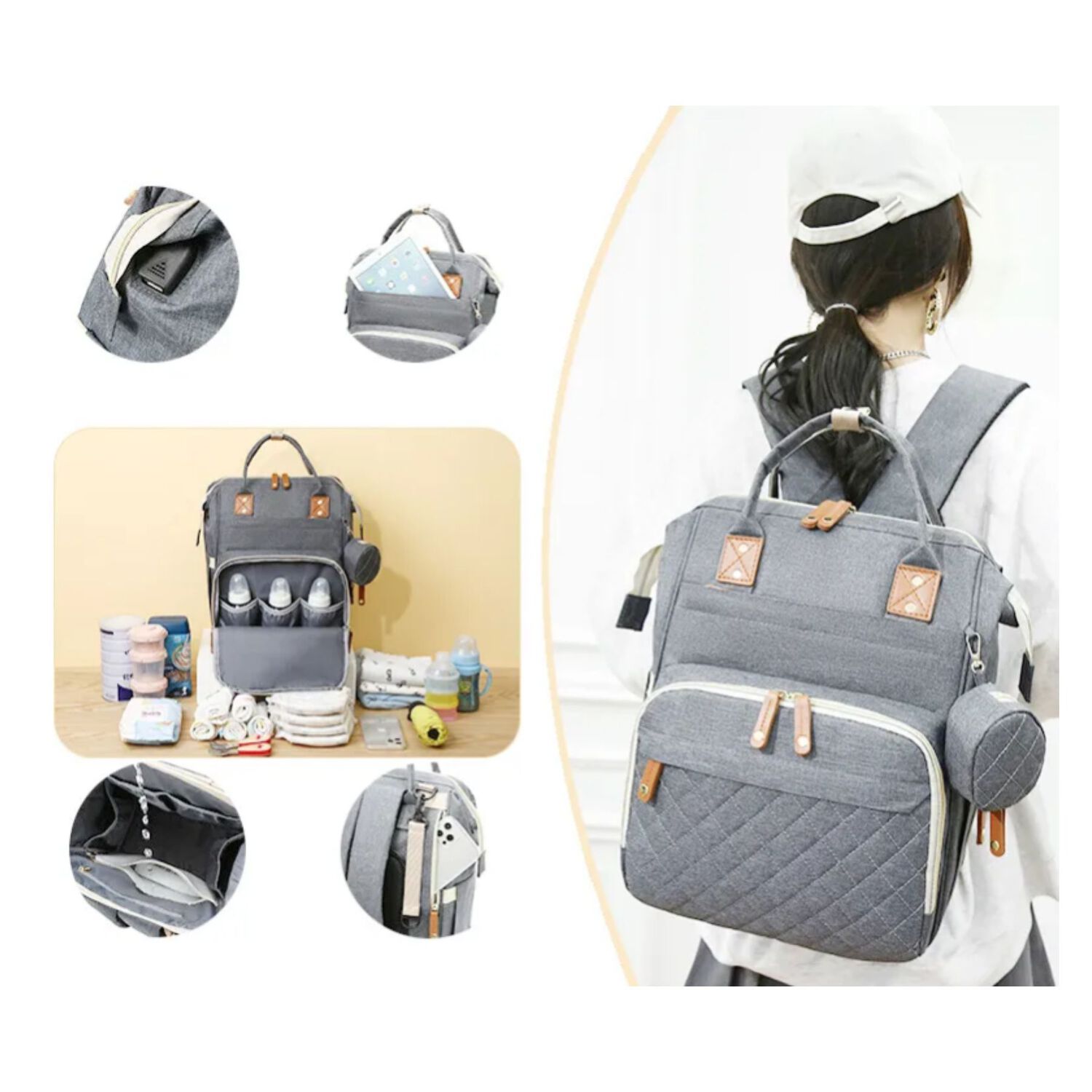 Bolso Pa&ntilde;alera Maternal Con Cambiador Impermeable Surtido image number 6.0