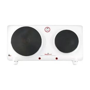 Encimera Con Alimentaci&oacute;n El&eacute;ctrica - Magefesa Dinamic Duo Mgf 220v Color Blanco - 2 Hornallas