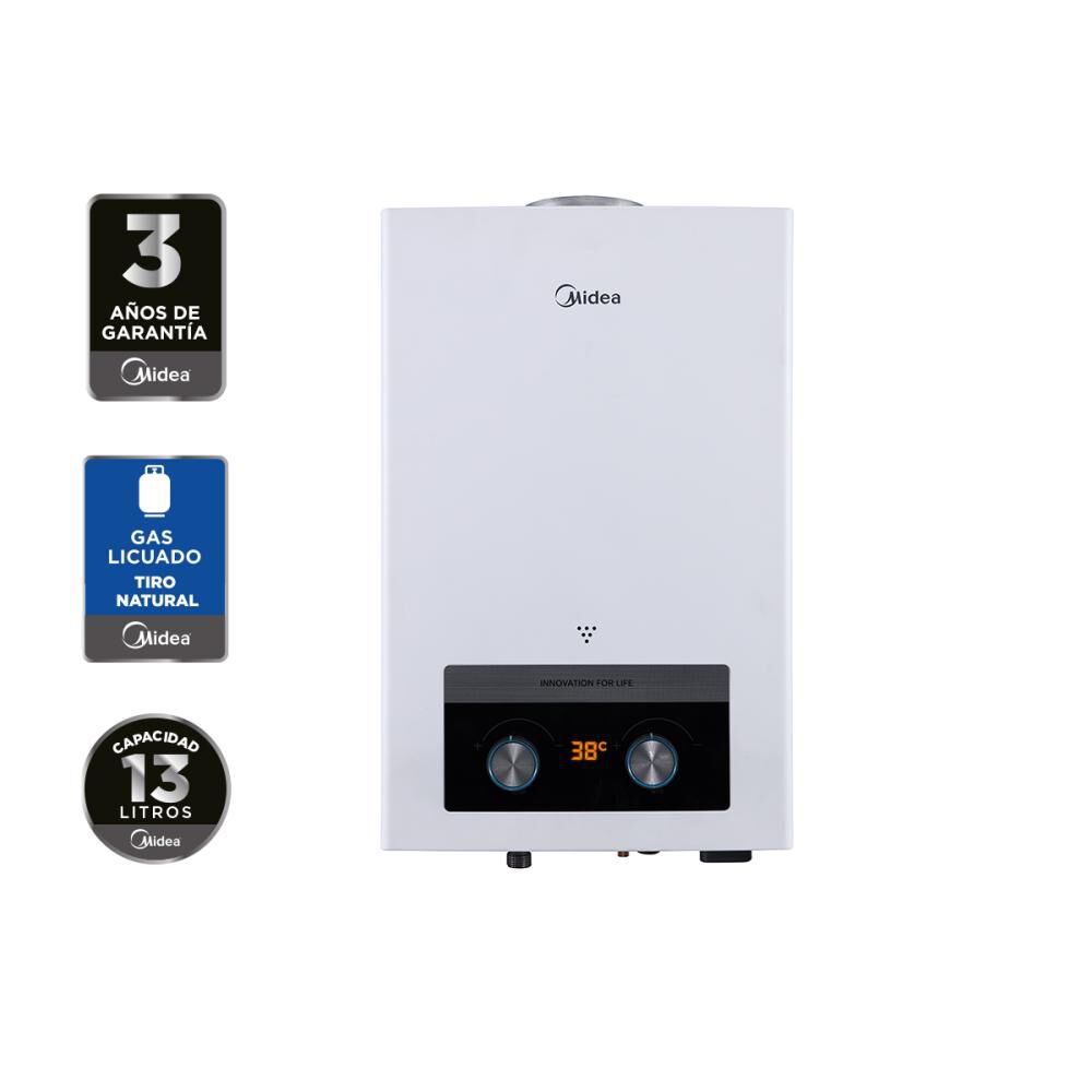 Calefont Midea MGWH13-26MDNCLW-GL  / Gas Licuado / 13 Litros image number 0.0
