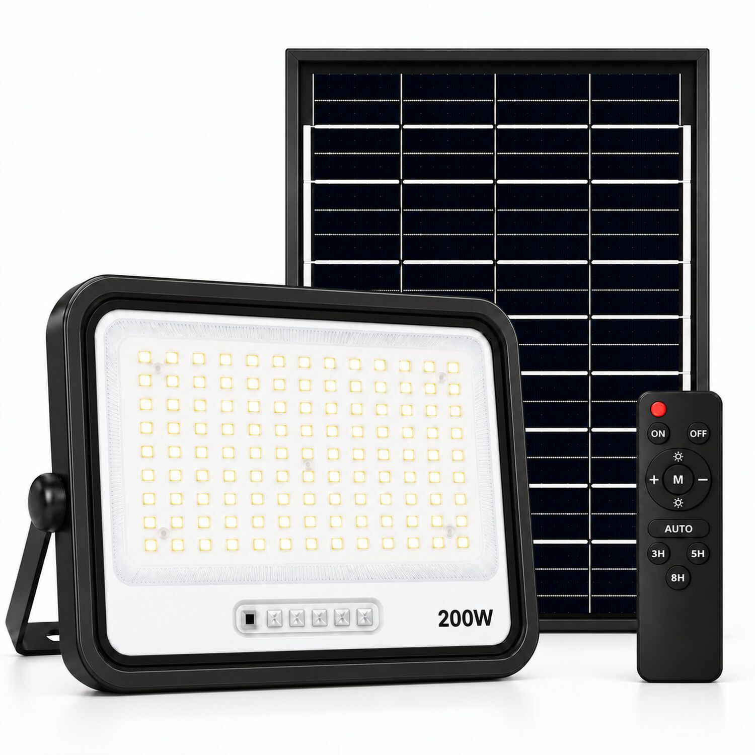 Proyector Led 200w Ip68 Con Panel Solar Independiente + Cable 5mt image number 2.0