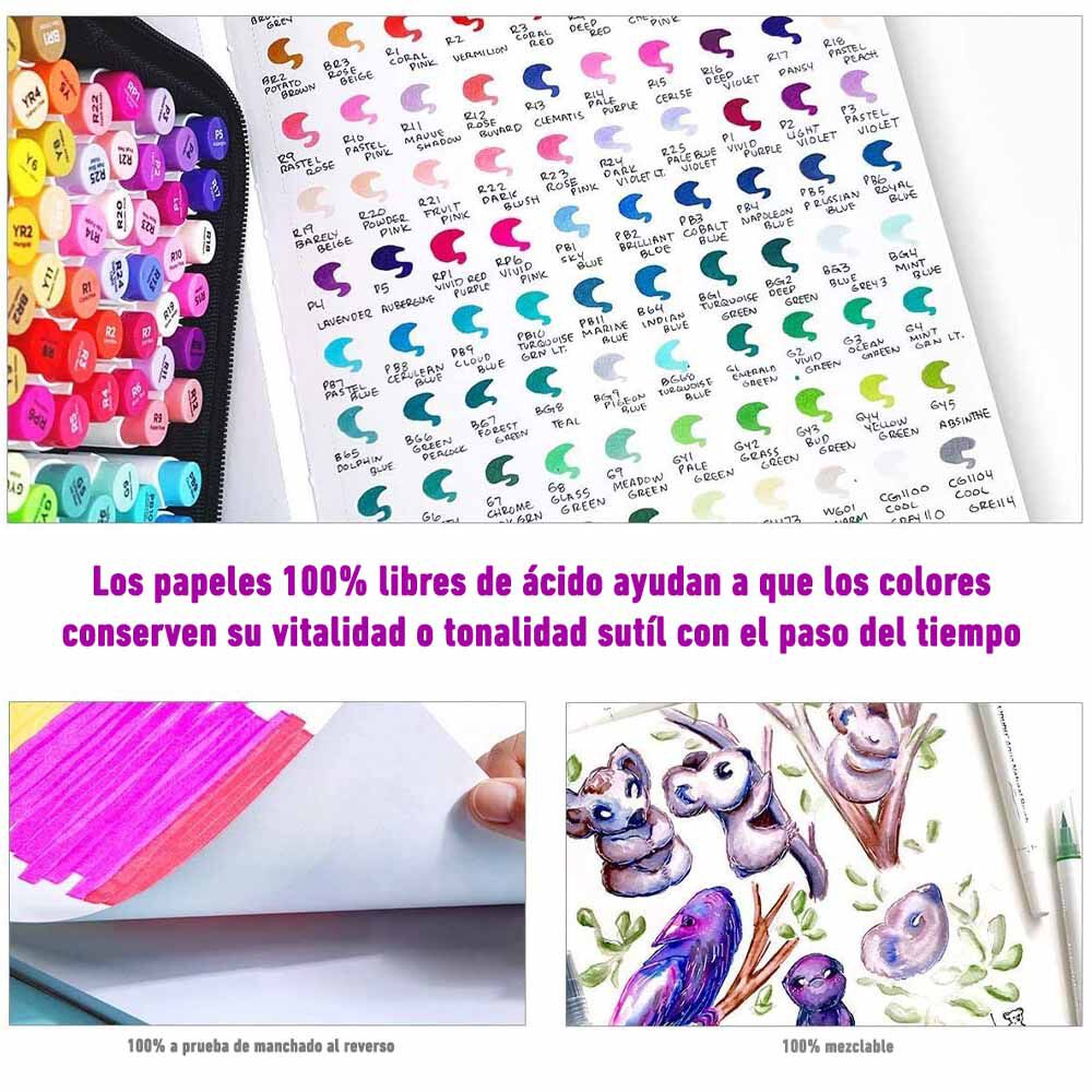 Ohuhu Block Para Marcadores De Alcohol (21x29 Cm, 78 Hojas) image number 3.0