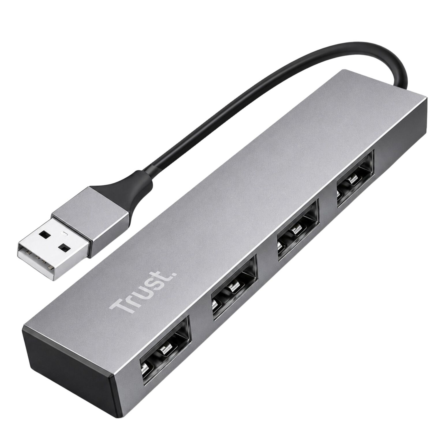 Hub Usb Trust Halyx 4 Puertos Usb 2.0 Flat Aluminium High Speed image number 0.0