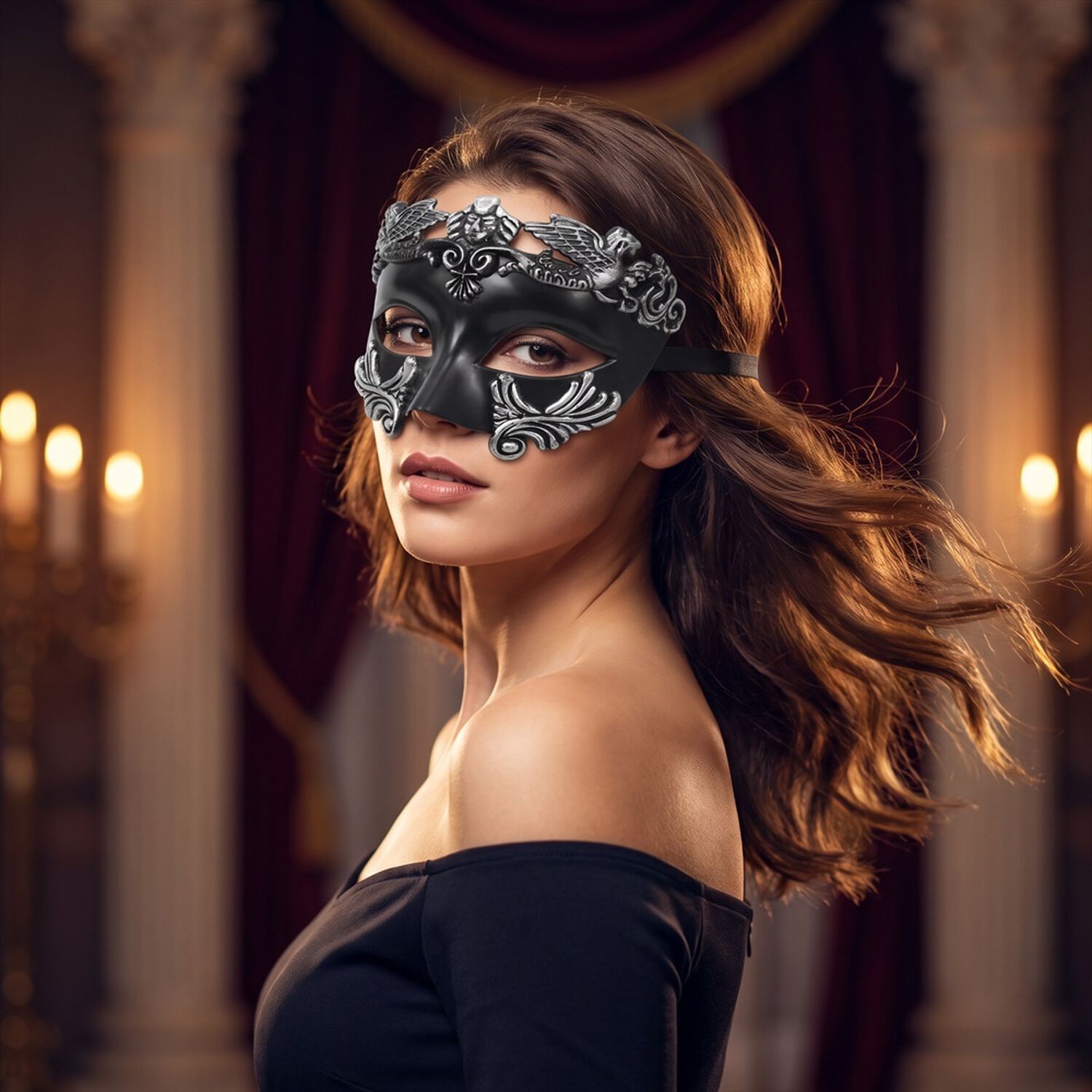M&aacute;scaras Misterio Veneciano Antifaz Disfraz Sexy Venecianas image number 0.0