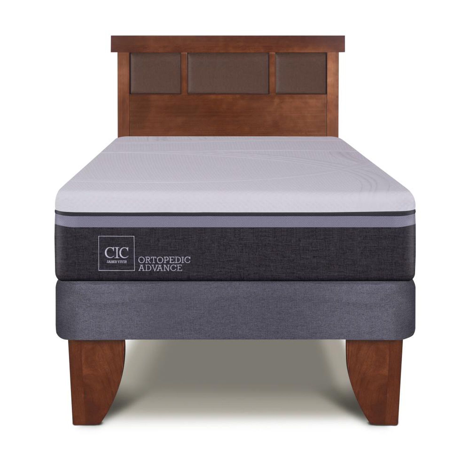 Cama Europea Cic Ortopedic Advance / 1.5 Plazas / Base Normal + Respaldo image number 0.0