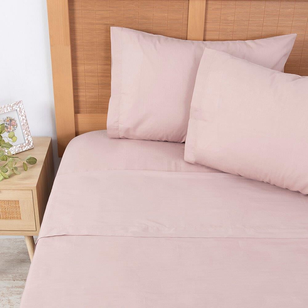 Sabana 144 Hilos Lisas King Rosado image number 1.0