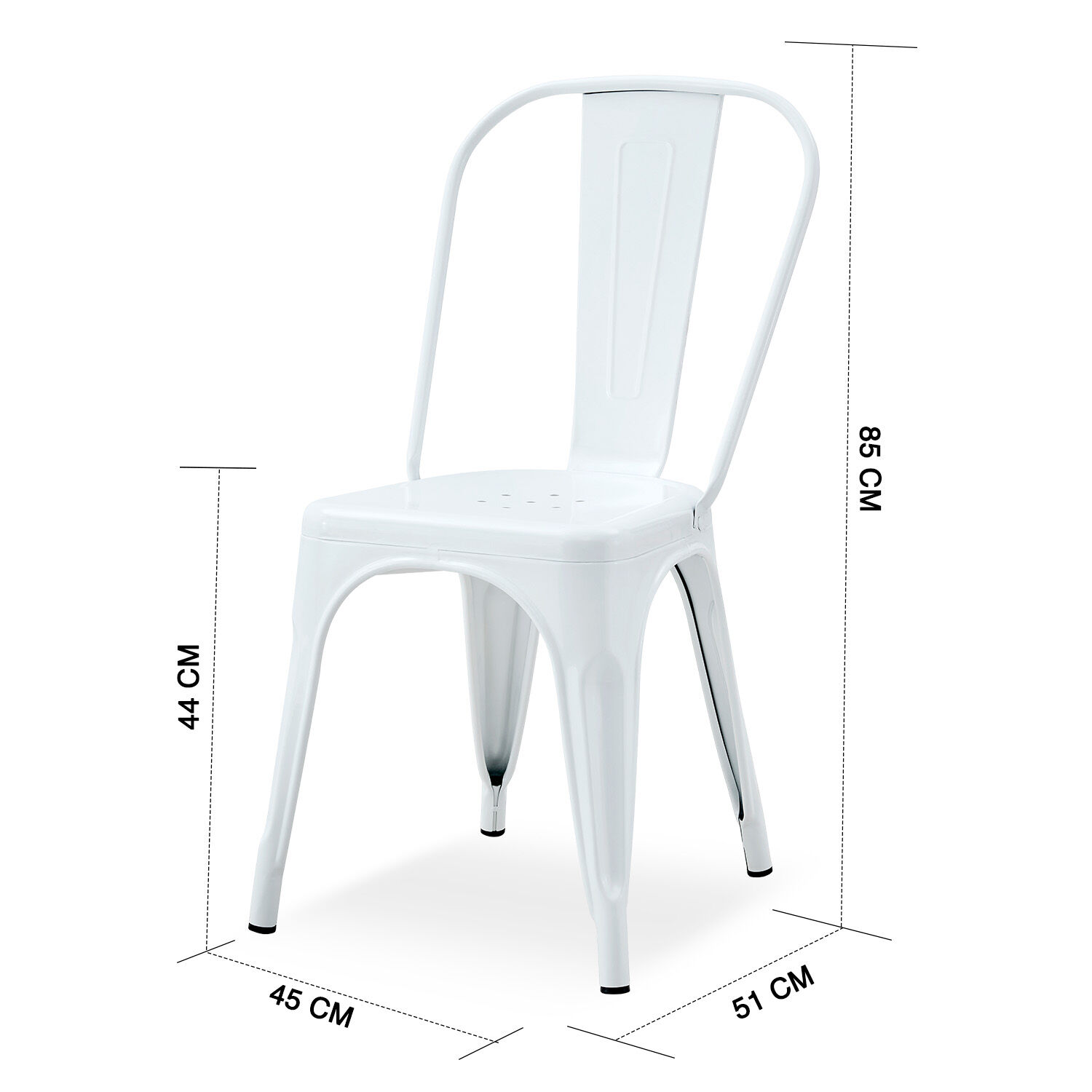 Silla Metal Tolix Blanco image number 2.0