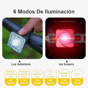 Set De Luces Bicicleta Usb Recargable