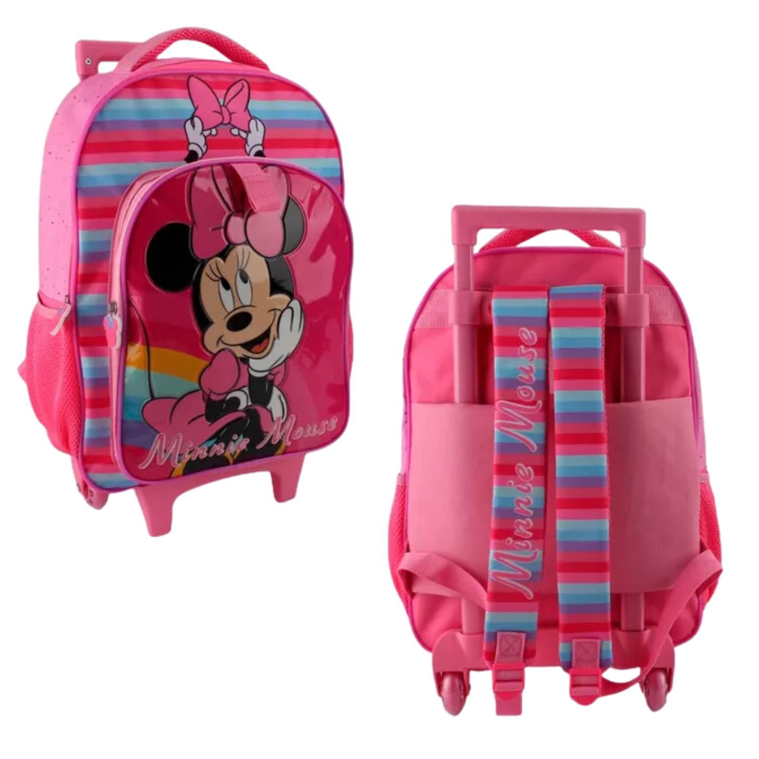 Pack 4 Piezas Mochila Infantil Botella Lonchera Estuche Rosa image number 1.0