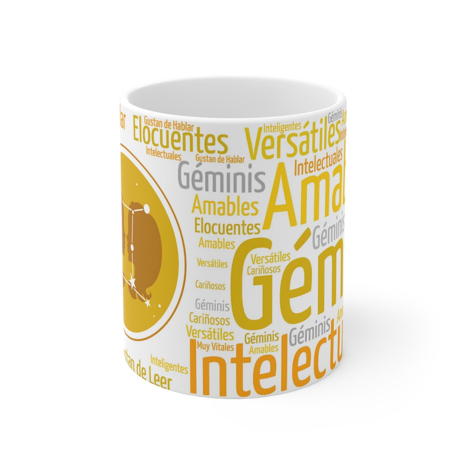 Taza Signo Zodiacal G&eacute;minis - Cer&aacute;mica Hor&oacute;scopo Astrolog&iacute;a Regalo image number 1.0