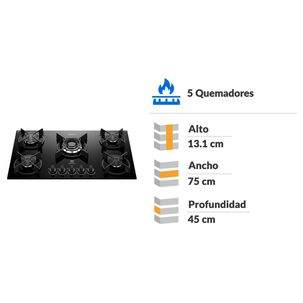 Encimera A Gas Electrolux KE5GC / 5 Quemadores