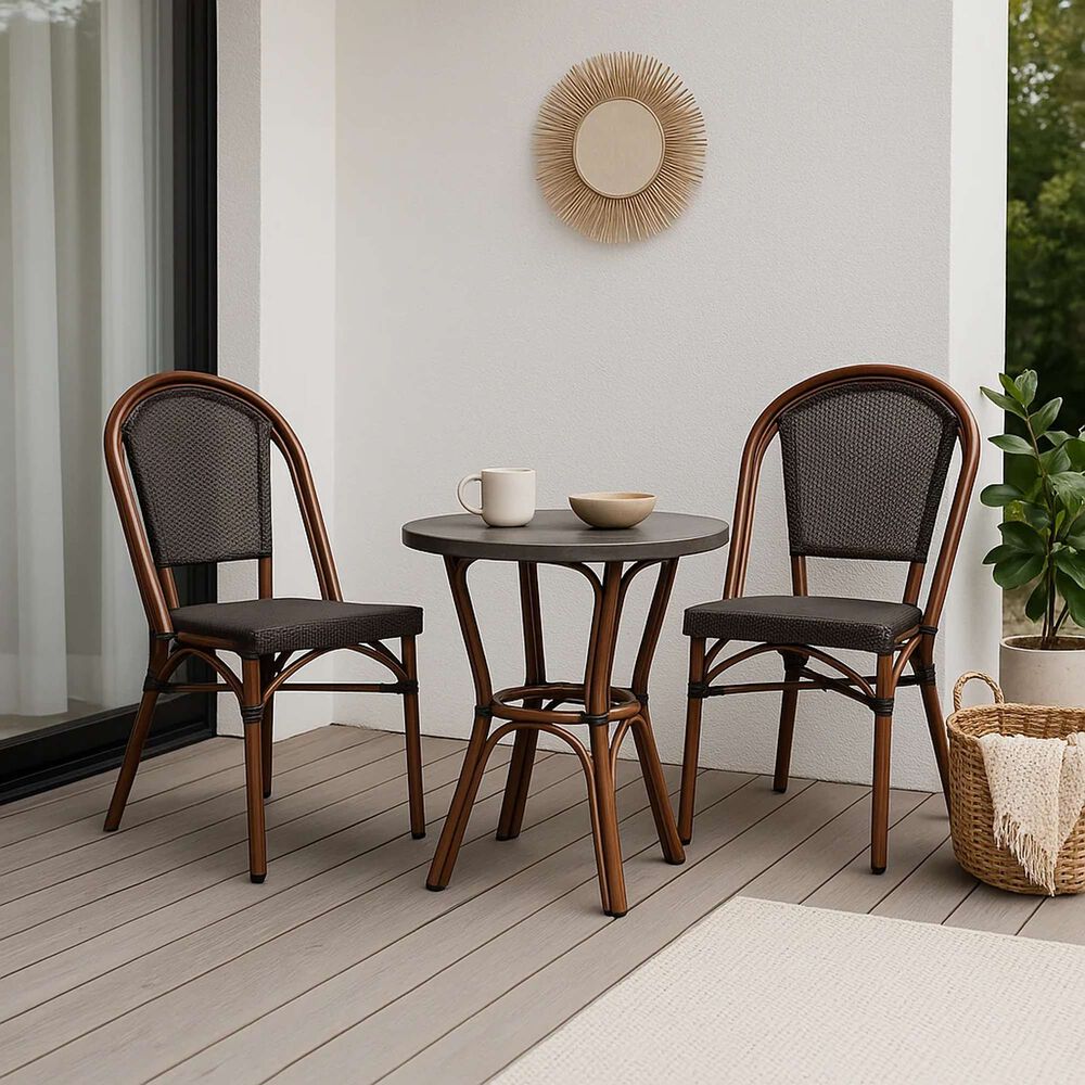 Silla Bistro Parisina Textileno - Caf&eacute; Oscuro image number 2.0