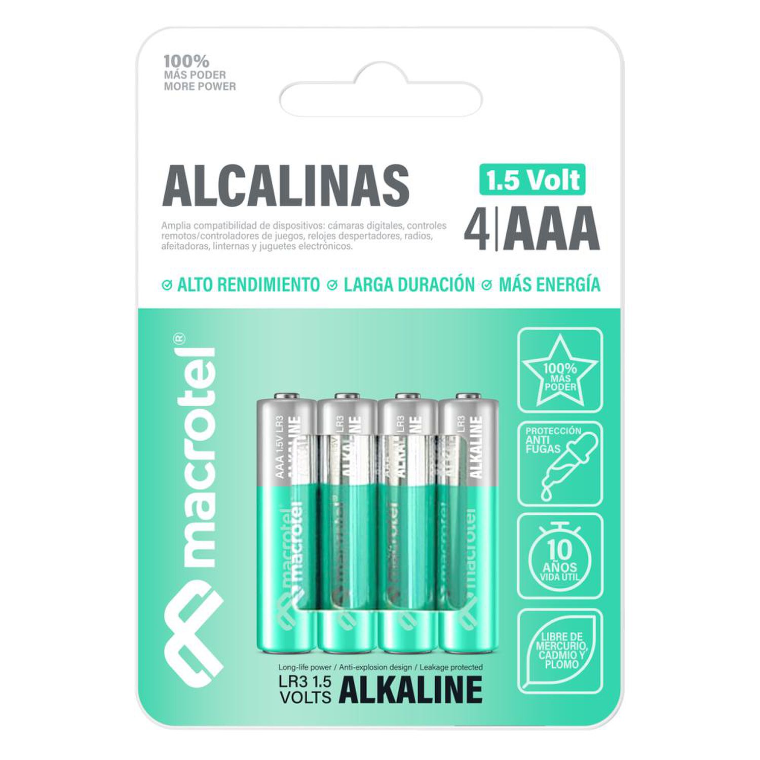 Pack 4 Pilas Aaa Macrotel Mw-alk4aaa image number 1.0