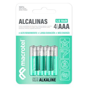 Pack 4 Pilas Aaa Macrotel Mw-alk4aaa
