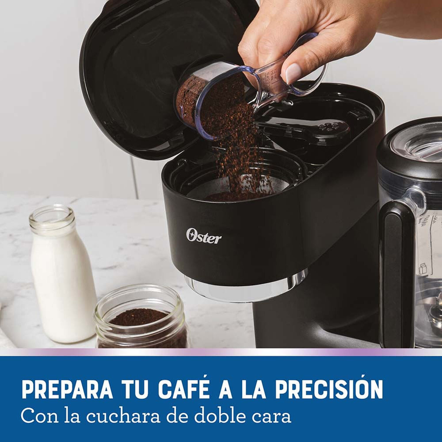 Oster Cafetera Para Frapp&eacute; Con Licuadora 3 Funcionalidades Bvstdc03b - Negro image number 4.0