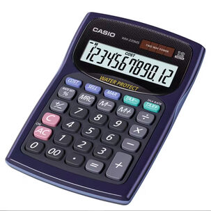 Calculadora Casio Wm-220ms Azul 12 D&iacute;gitos Resistente Agua