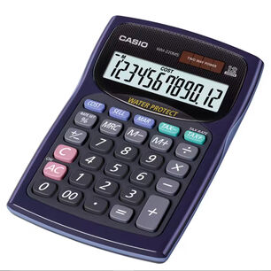 Calculadora Casio Wm-220ms Azul 12 D&iacute;gitos Resistente Agua