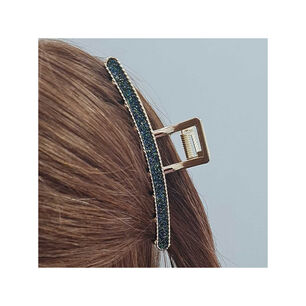 Traba Met&aacute;lica Garra Tibur&oacute;n Cabello Brillo Intenso Verde