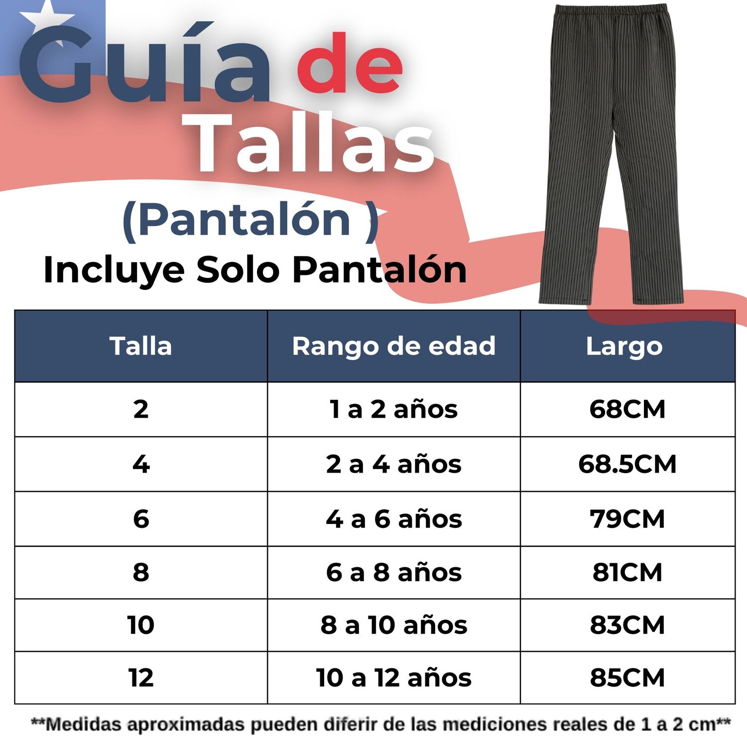 Pantal&oacute;n Huaso Gris Con Rayas Ni&ntilde;o Fiestas Patrias image number 2.0