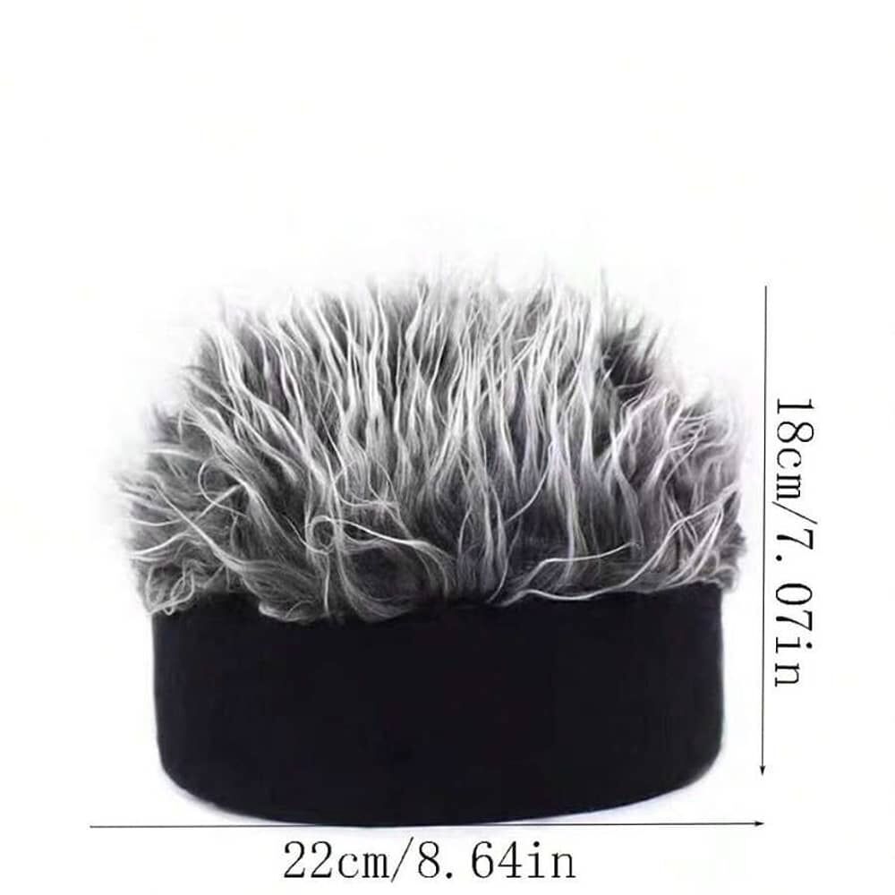Gorra Con Peluca De Pelo Falso Gris Tem&aacute;tico image number 3.0