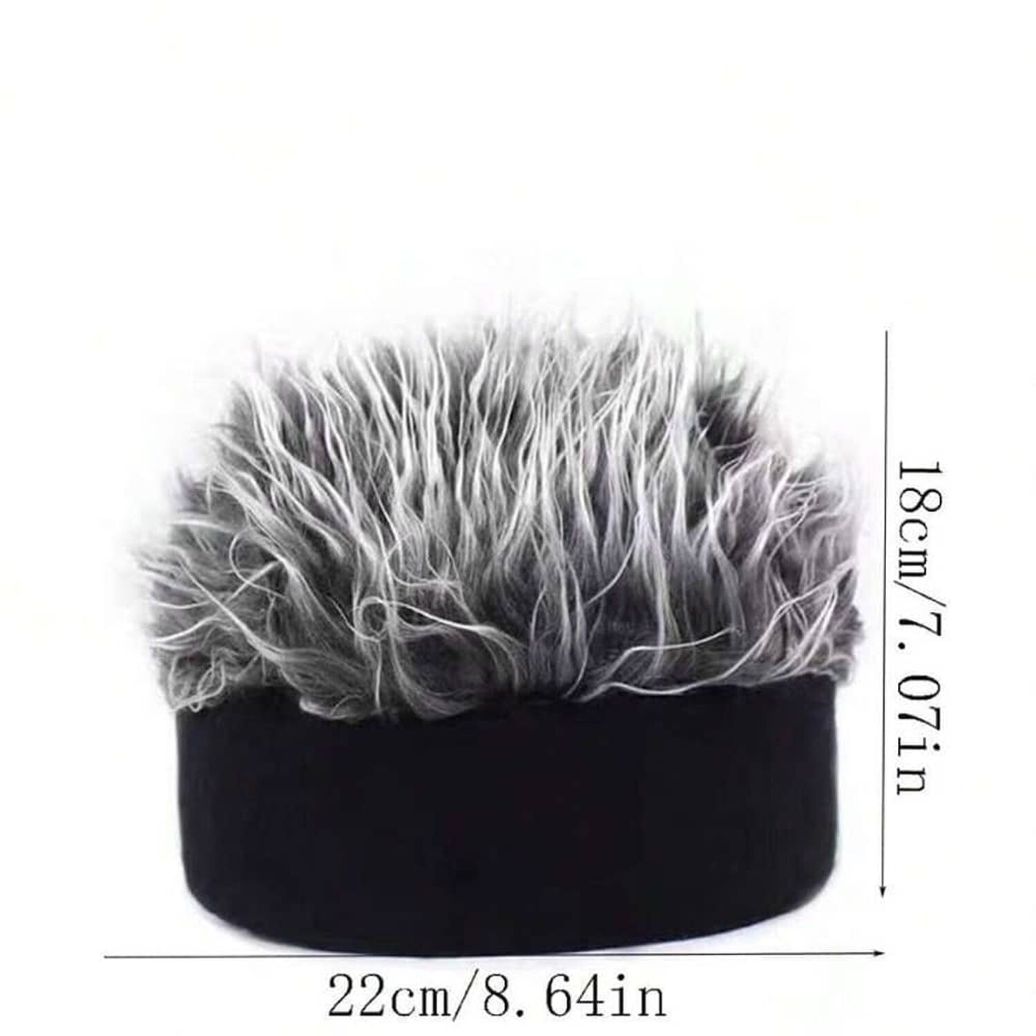Gorra Con Peluca De Pelo Falso Gris Tem&aacute;tico image number 3.0