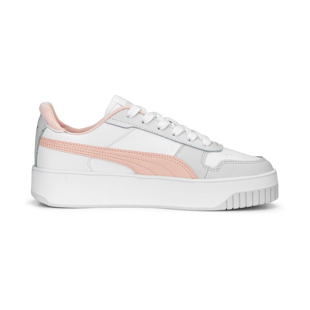 Zapatilla Urbana Mujer Puma Carina Street Blanco/rosado image number 4.0