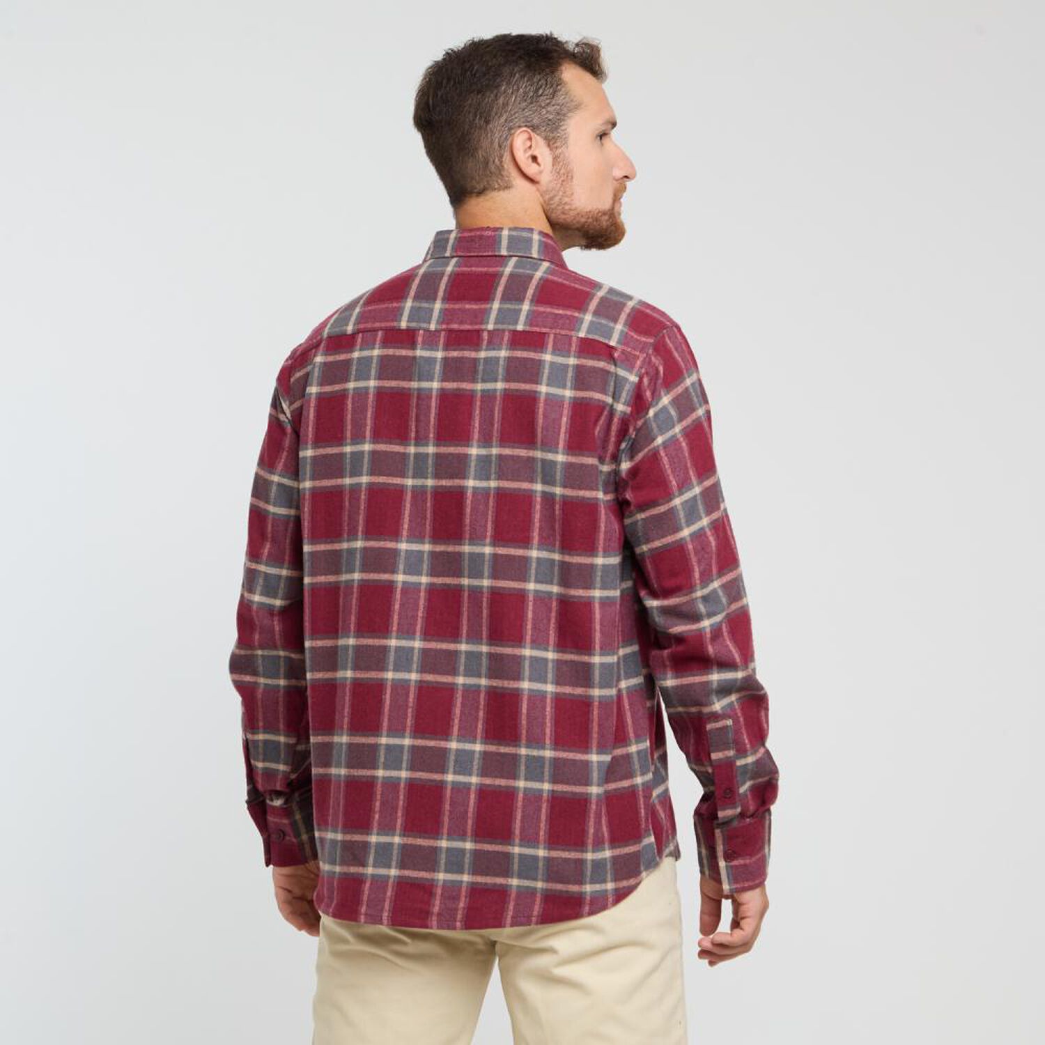 Camisa Bloque Color Slim Manga Larga Hombre Herald image number 3.0