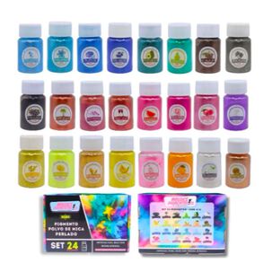 Set 24 Pigmentos Premium Para Resina Epóxica
