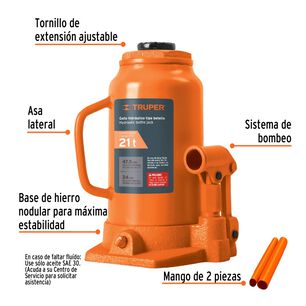 Gata Hidraulica 21 Tn Tipo Botella Truper Gat-21