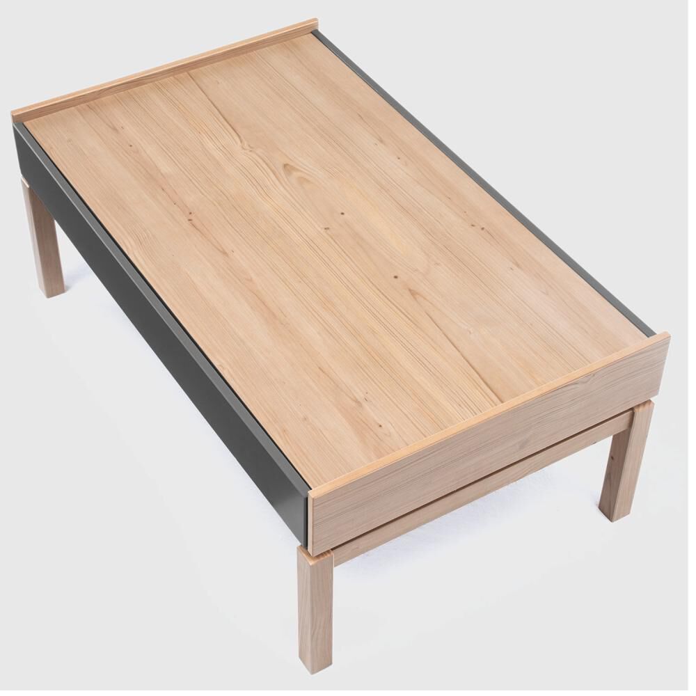 Mesa De Centro Barcelona 1 Caj&oacute;n Grafito-roble image number 5.0