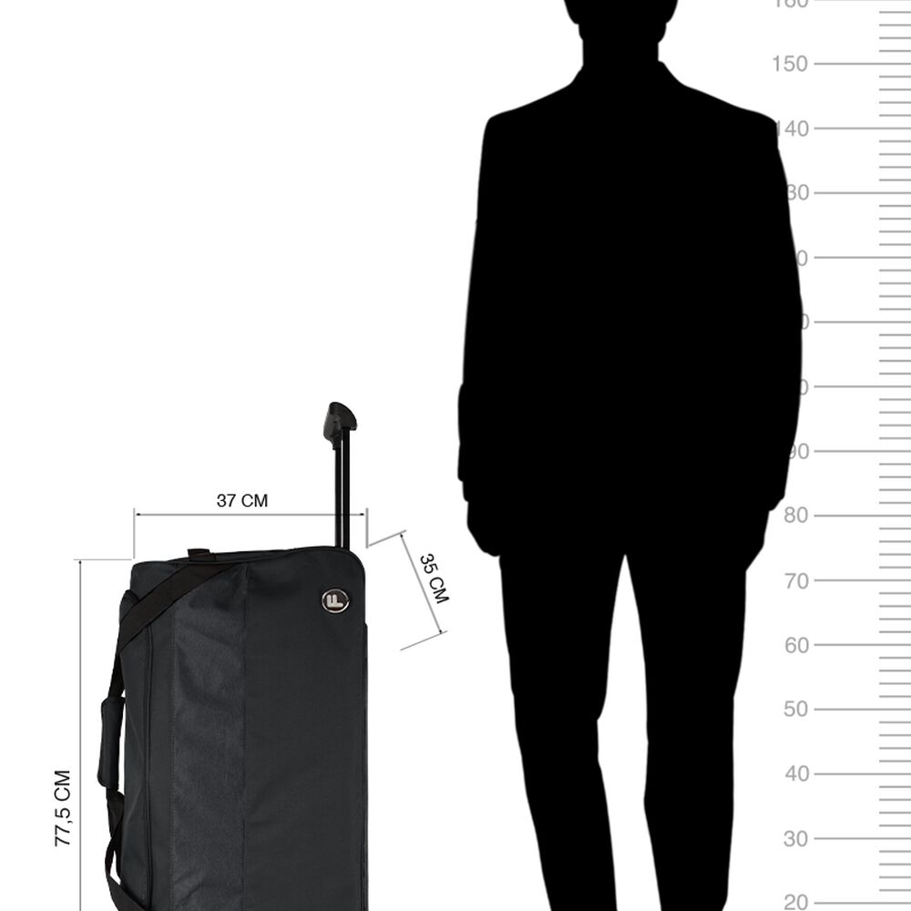 Bolso De Viaje Con Ruedas Kross L 131 Lts Negro + Candado F image number 10.0