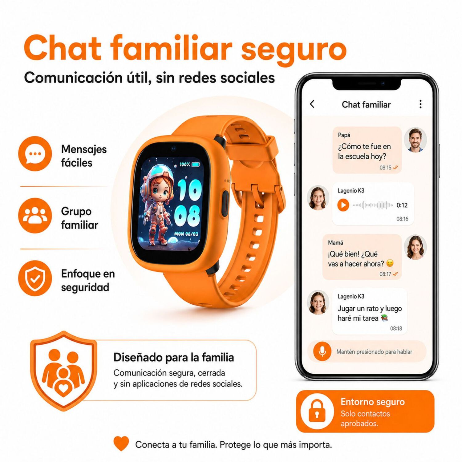 Smartwatch Infantil Lagenio K3 4g Gps Sos Videollamadas image number 4.0