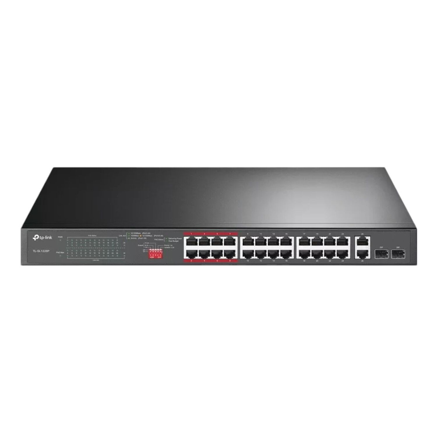 Switch 24 Port Poe+, 2 P Gigabit + 2 Sfp Tp-link Tl-sl1226p image number 0.0