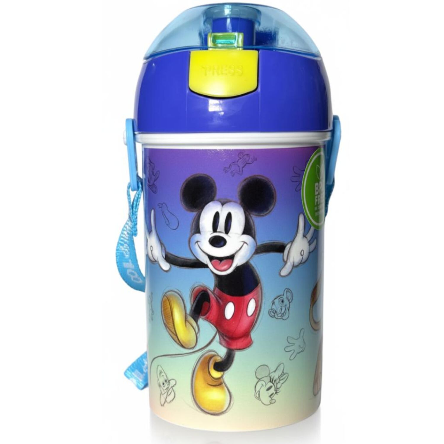 Vaso Boton Infantil Mickey Con Correa Antiderrame Disney image number 0.0
