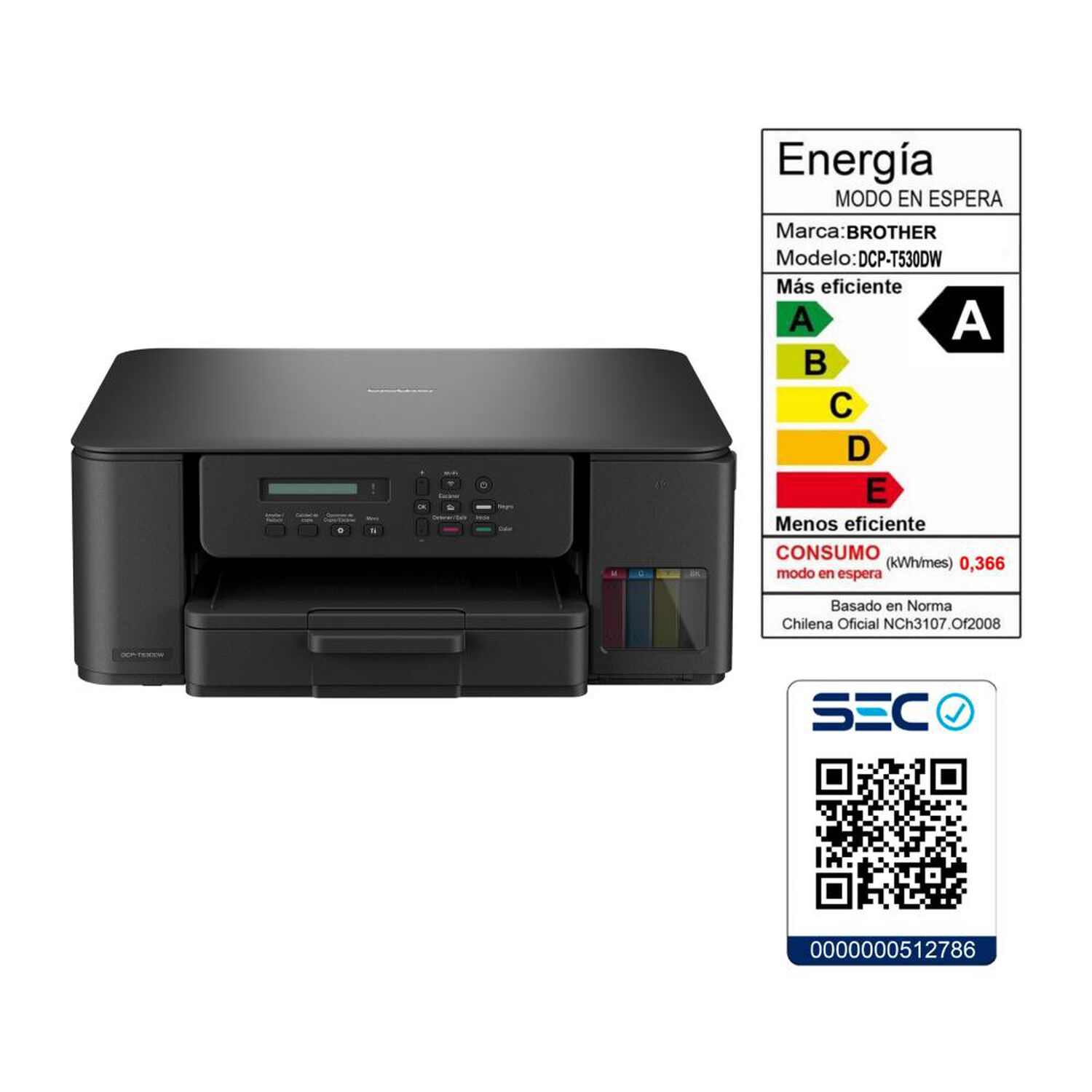 Impresora Multifuncional Brother DCPT530DW image number 9.0
