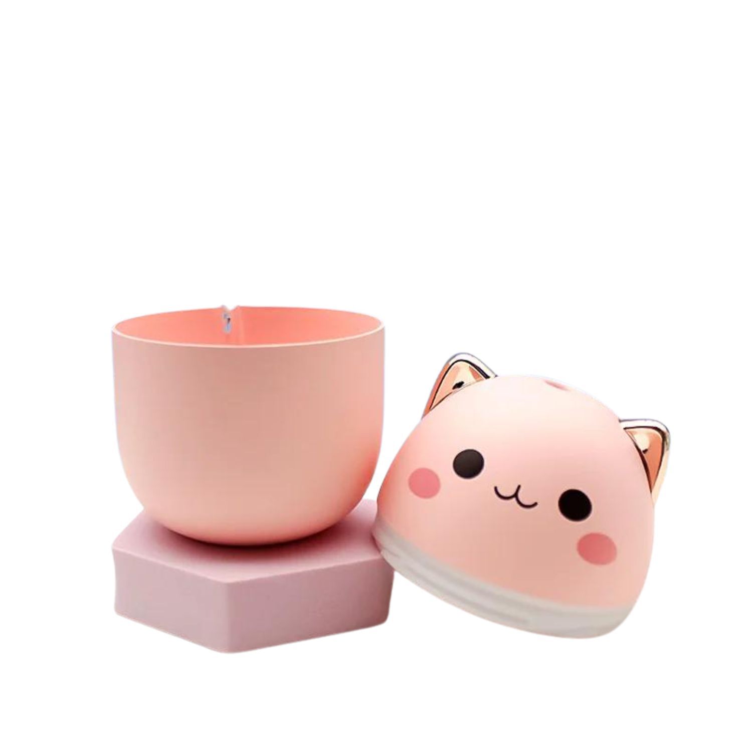 Pack Humidificador Dise&ntilde;o Gato Rosa + 6 Esencias Aromaticas image number 4.0