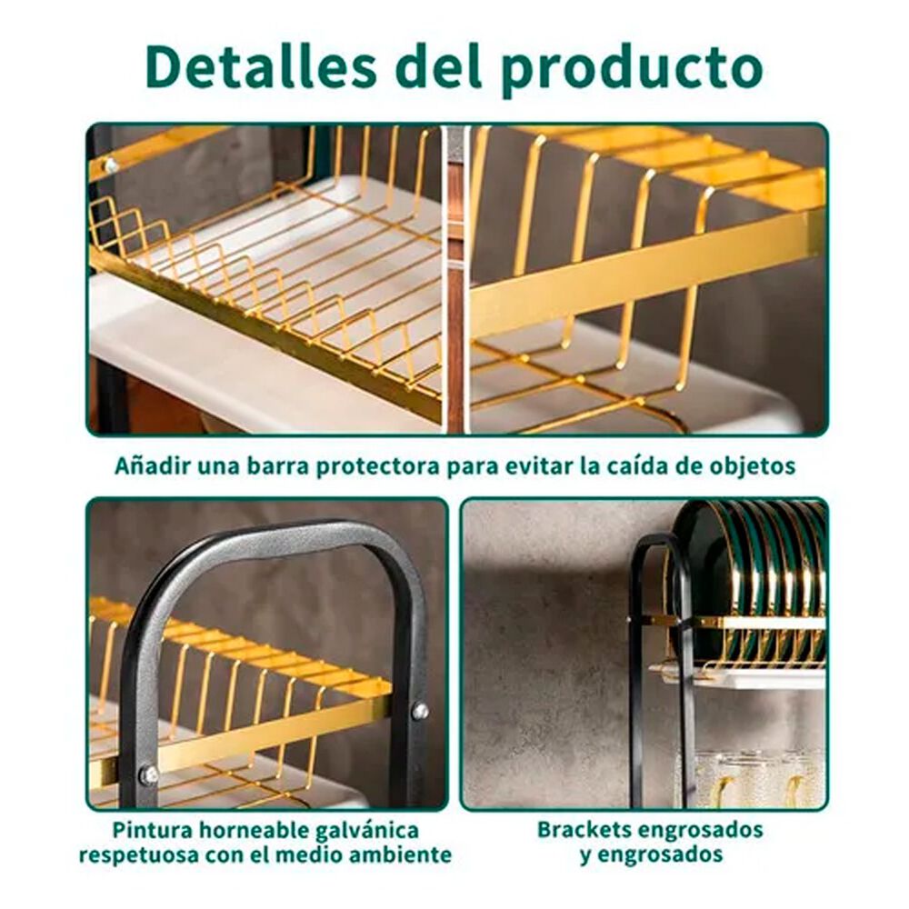 Estante Organizador Y Escurridor De Platos 2 Niveles image number 2.0