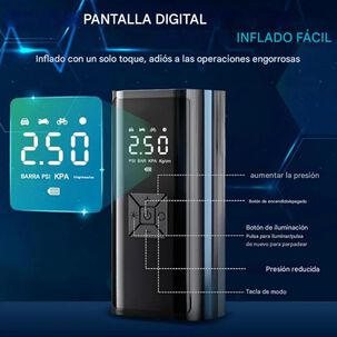 Compresor De Aire Portátil Inflador De Neumáticos Digital