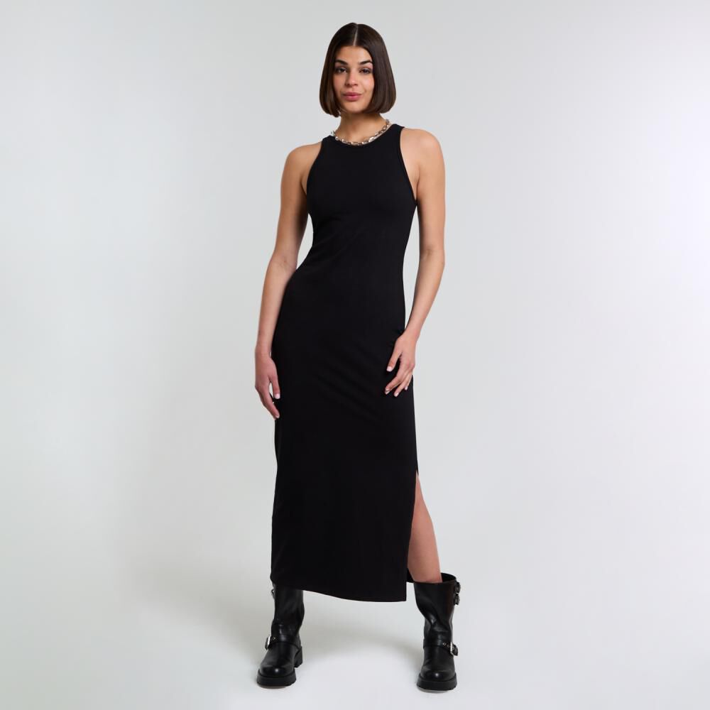 Vestido Jersey Largo Sin Mangas Cuello Redondo Mujer Rolly Go image number 2.0