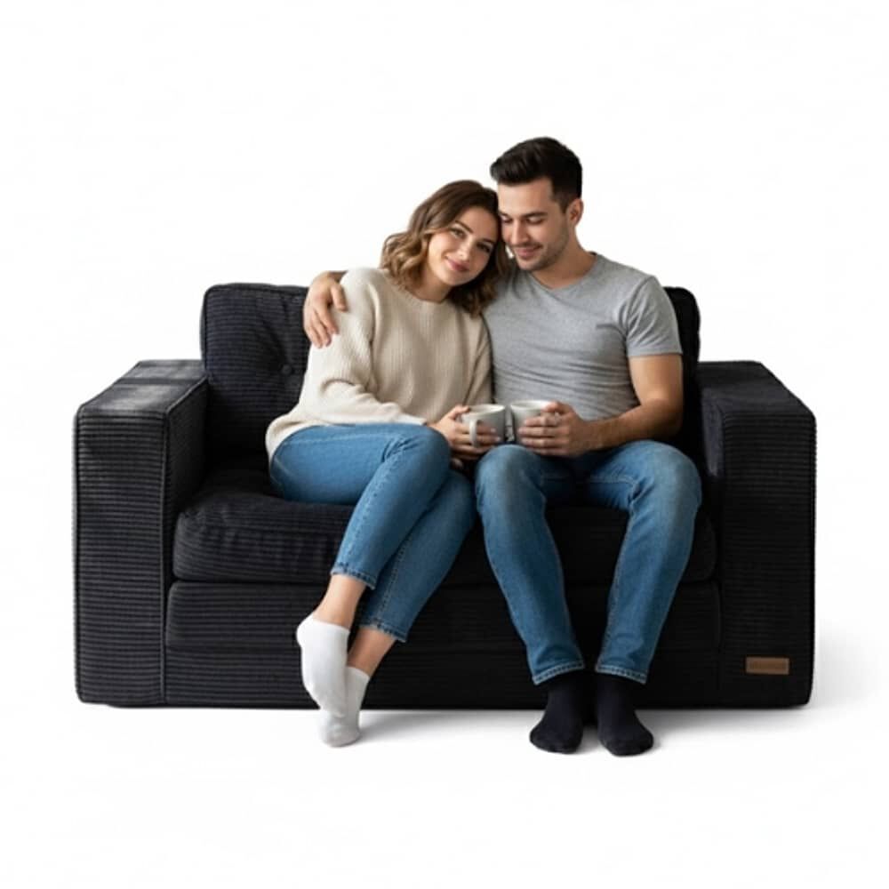 Sofa Cama 2 En 1 Convertible Plegable Espuma Densa image number 2.0