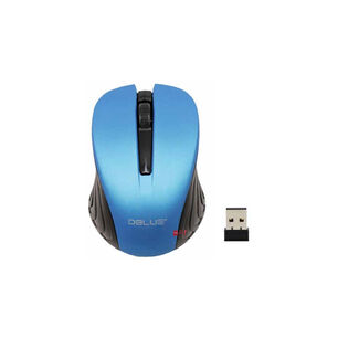 Mouse Inal&aacute;mbrico &Oacute;ptico Con Receptor Micro Usb Azul - Ps