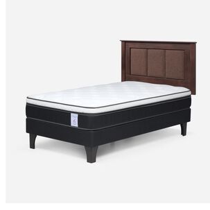 Cama Europea Rosen New Style 6 / 1.5 Plazas / Base Normal + Respaldo